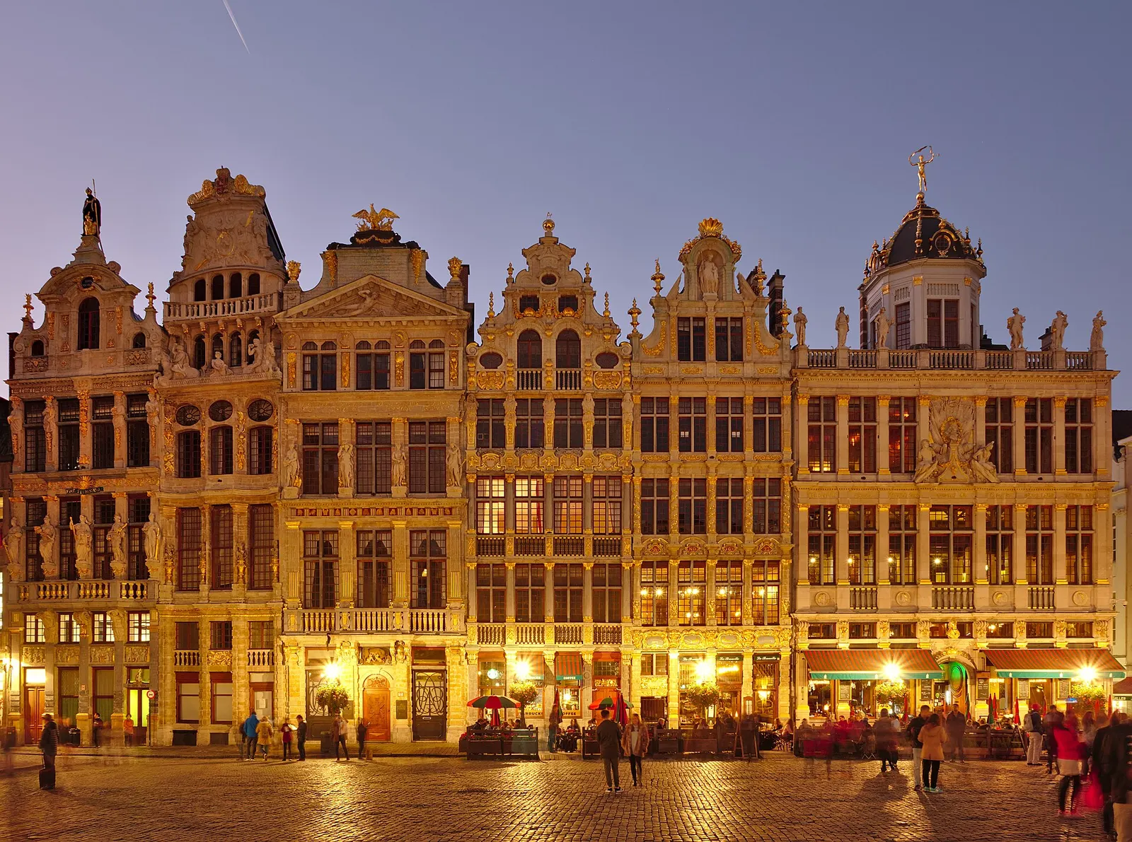 The Grand-Place in Brussels at dusk