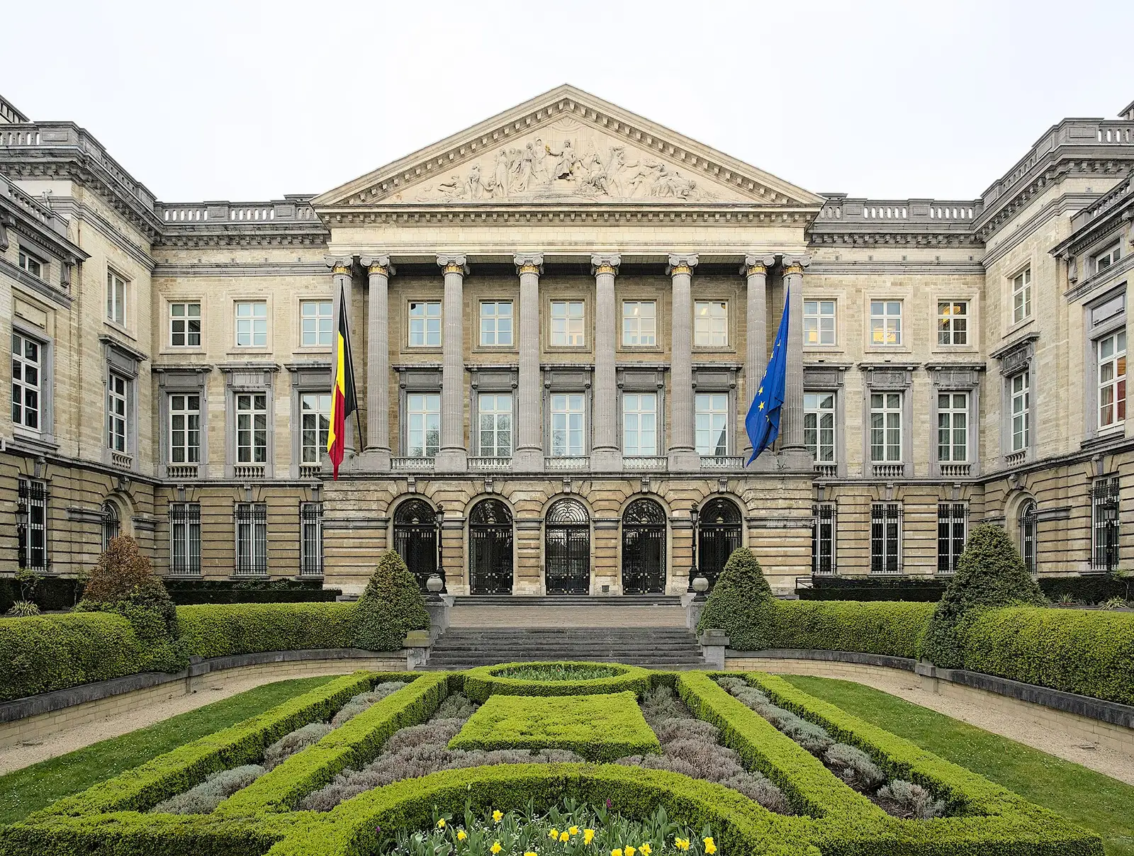 The Palais de la Nation in Brussels, seat of the Belgian federal parliament