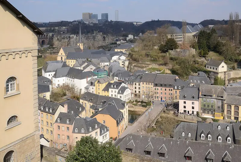 The Grund quarter of Luxembourg City along the Alzette