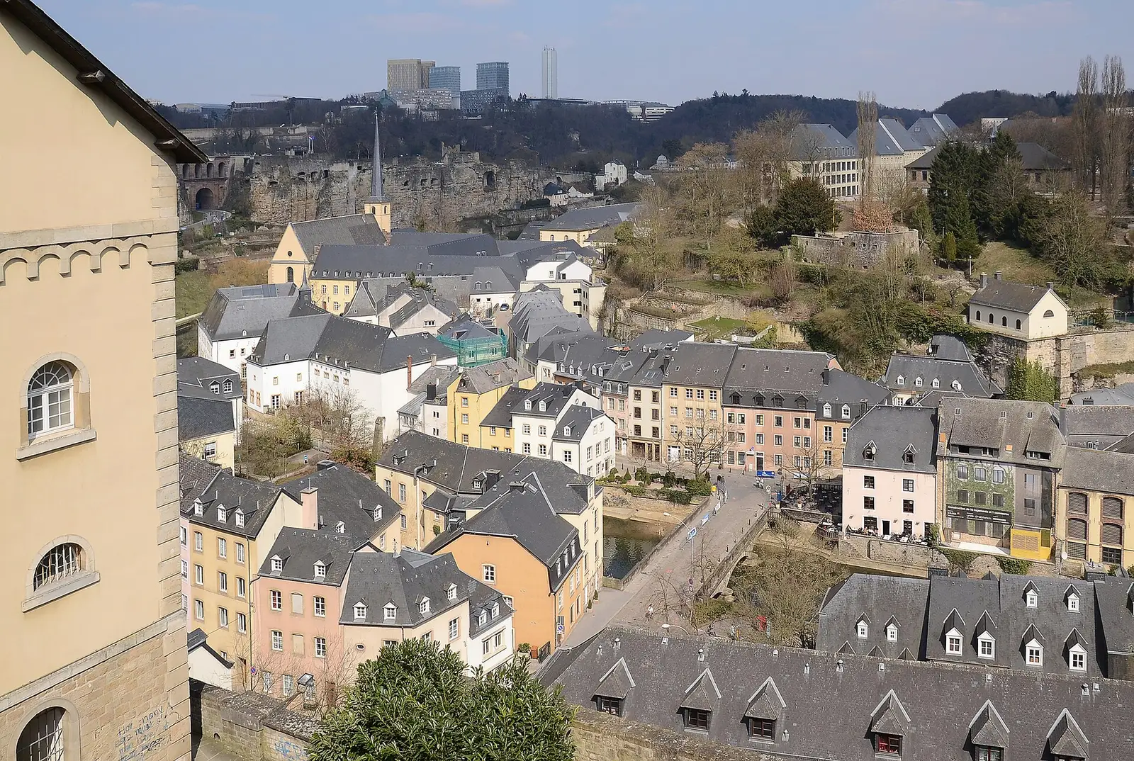 The Grund quarter of Luxembourg City along the Alzette